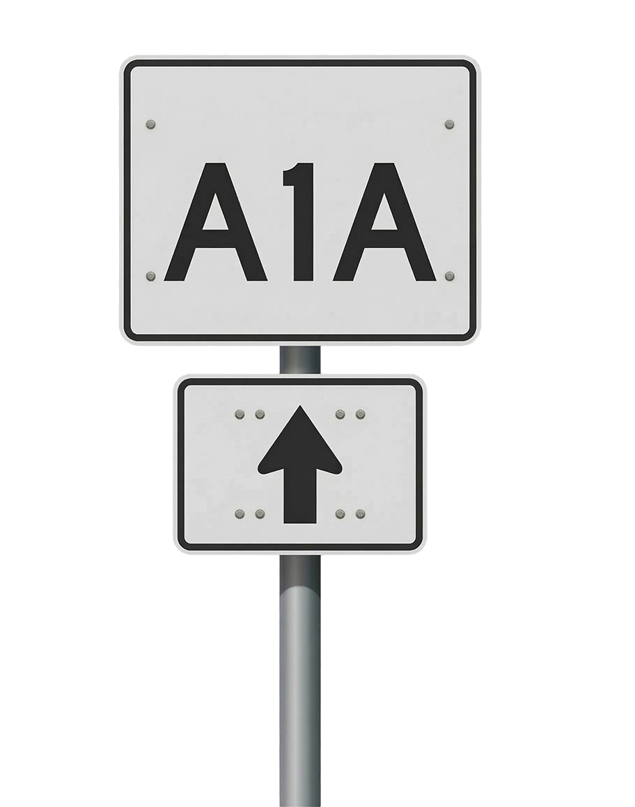 A1A highway style sign